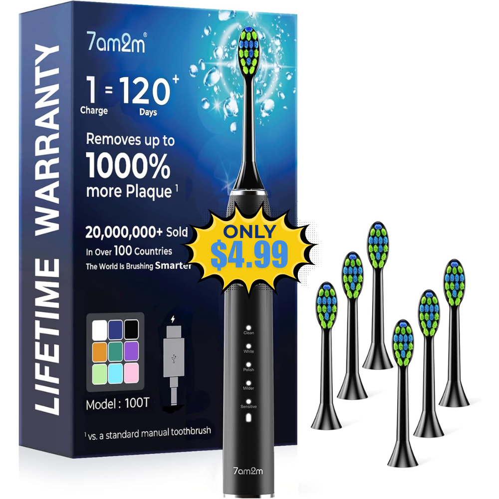 7AM2M Travel Electric Toothbrush Deal: Save 50%