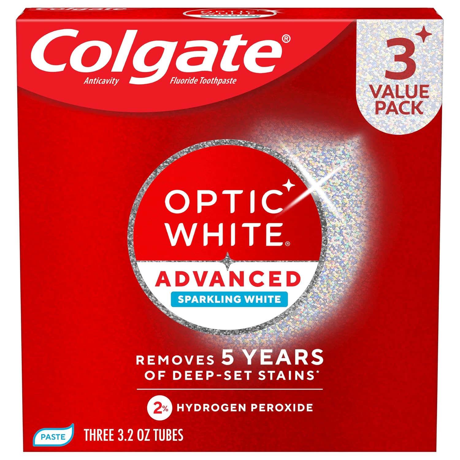 Colgate Optic White Toothpaste 3-Pack on sale at Amazon