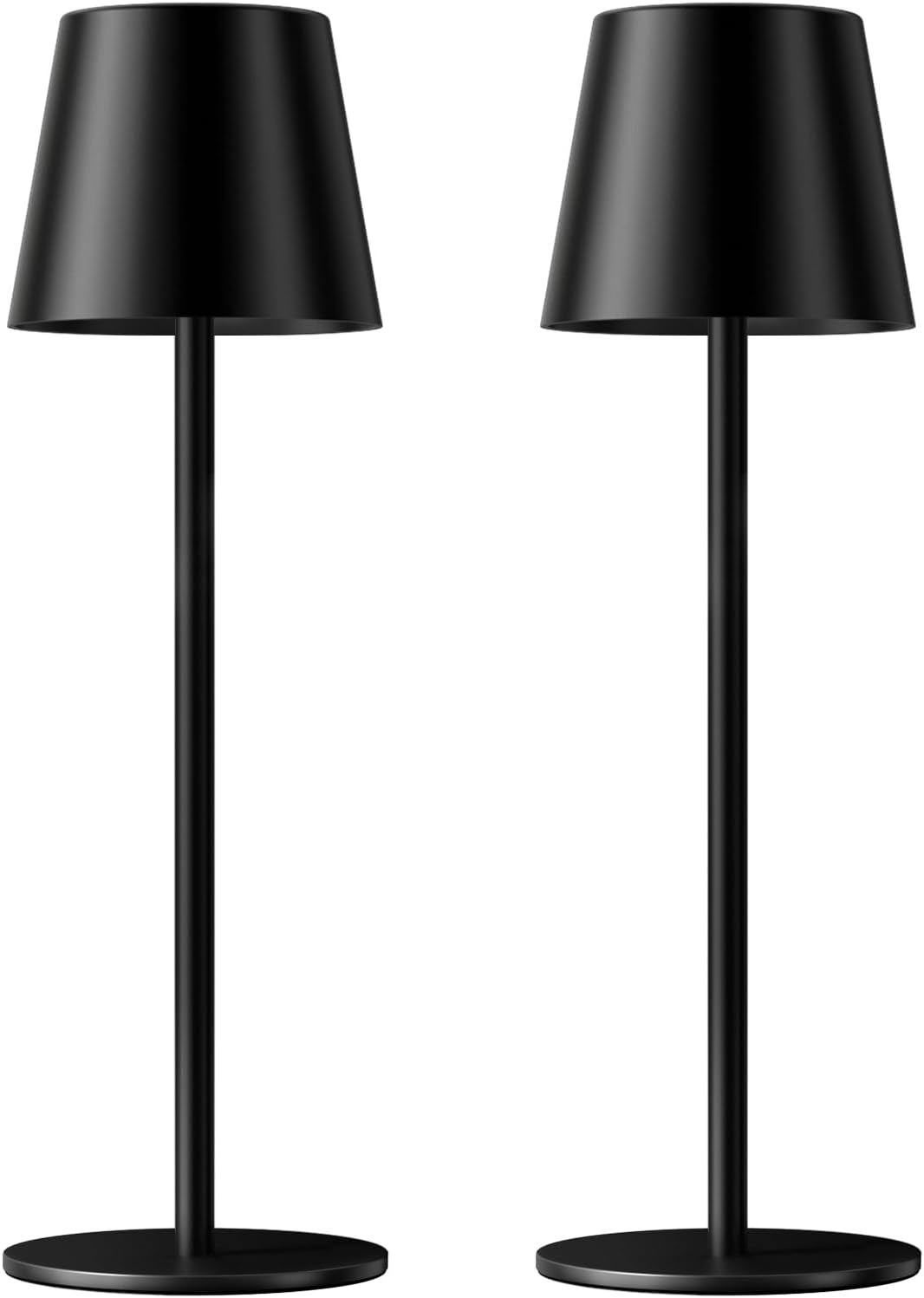 Cordless Rechargeable Table Lamps 2-Pack Black at Amazon