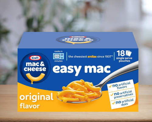 Kraft Easy Mac Pouches 18-Pack Deal: Save 25%