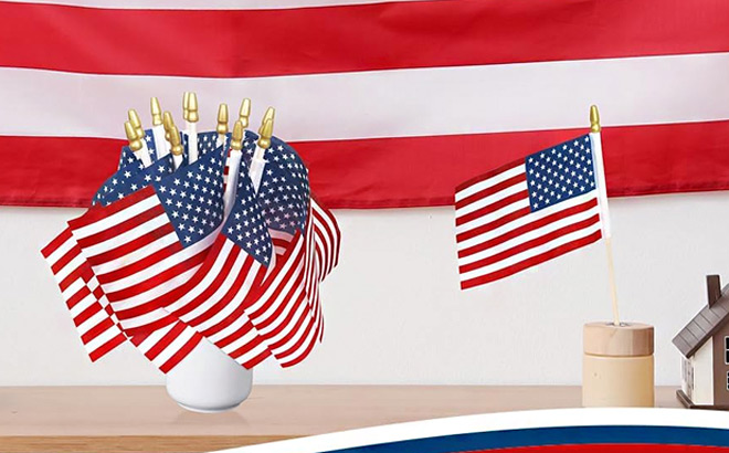 Small American Flags 12-Count: Limited-Time Deal
