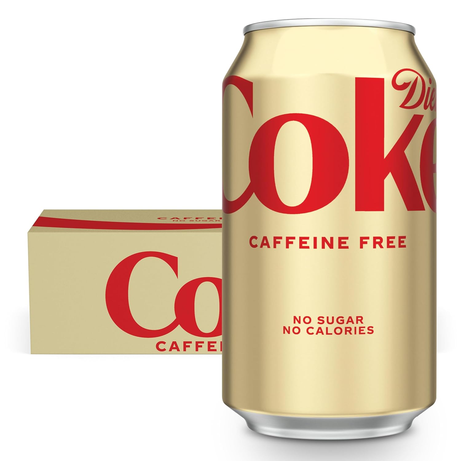 Caffeine-Free Diet Coke 12-Pack cans displayed on Amazon product page