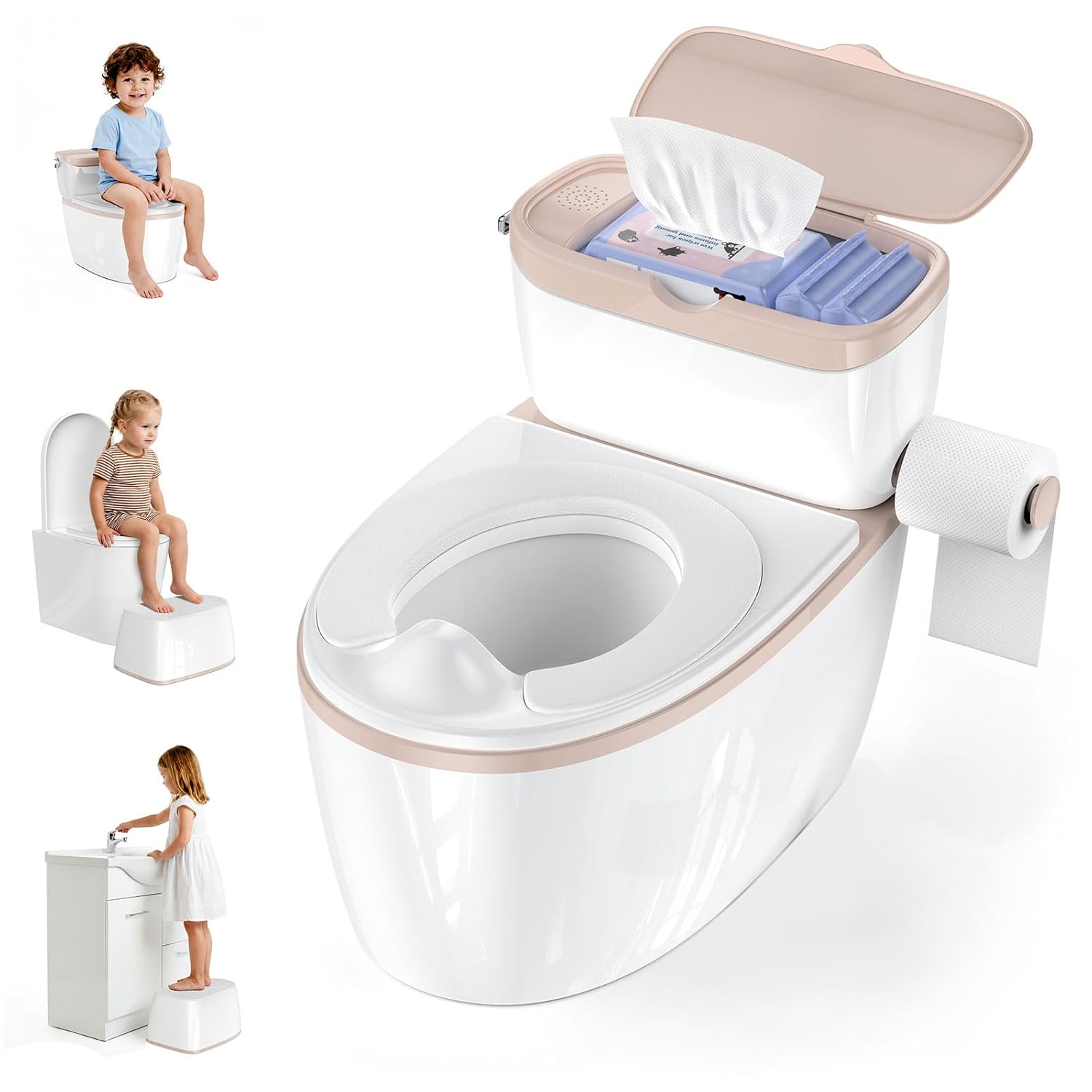 $25.49 3 in 1 Toddler Potty Training Toilet with Flushing So deal at Amazon