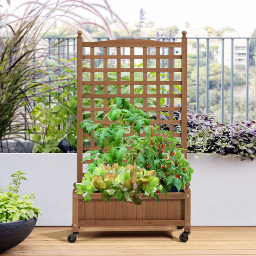 Allistir Wood Planter Box with Trellis Only $58 (Reg. $127.89) at