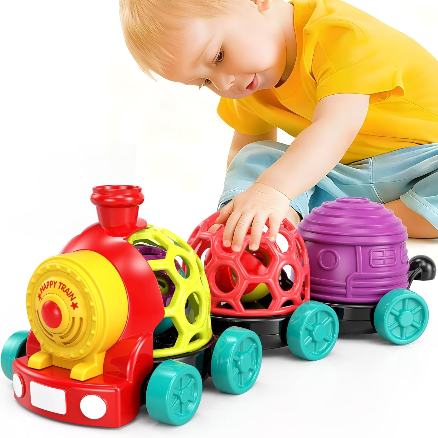 WEEJOYGAM Train Baby Toys 6-12 Months, Car Toys for 1 Year O deal at Amazon