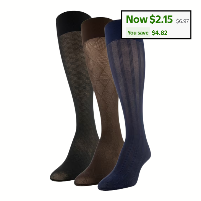 3 Pairs Women’s Trouser Knee High Socks Deal: Save $4.82 at Walmart