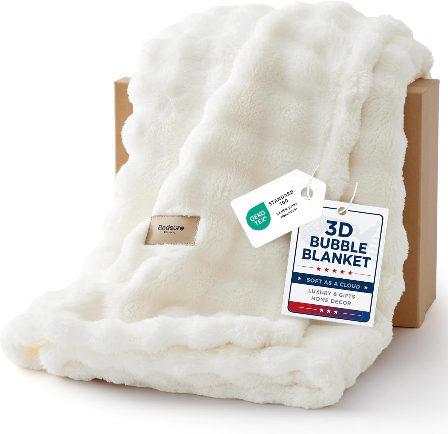 Bedsure 3D Fleece Bubble Blanket Only $16.19 (Reg. $27) at Amazon