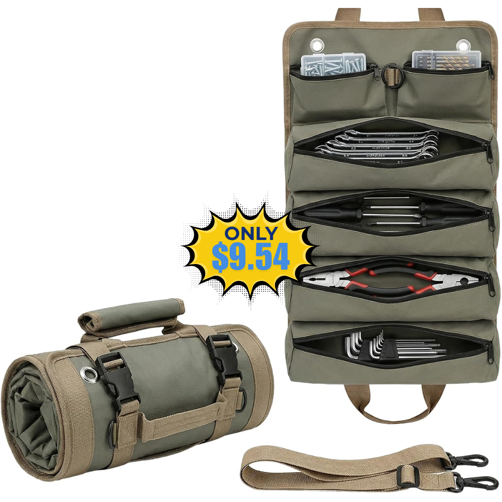 Tool Bag: 6 Zipper Pockets Deal: Save 32%