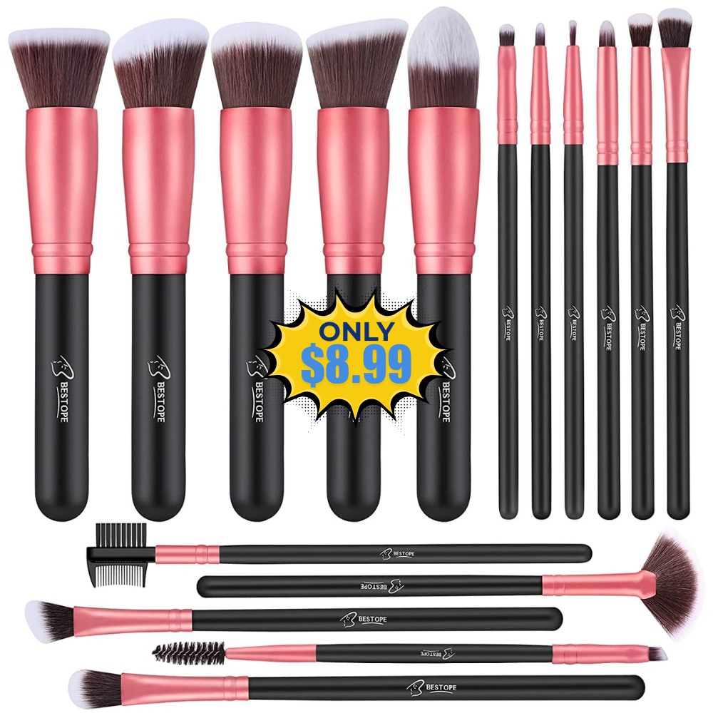 BESTOPE PRO Makeup Brushes 16 Pcs Deal: Save 10%