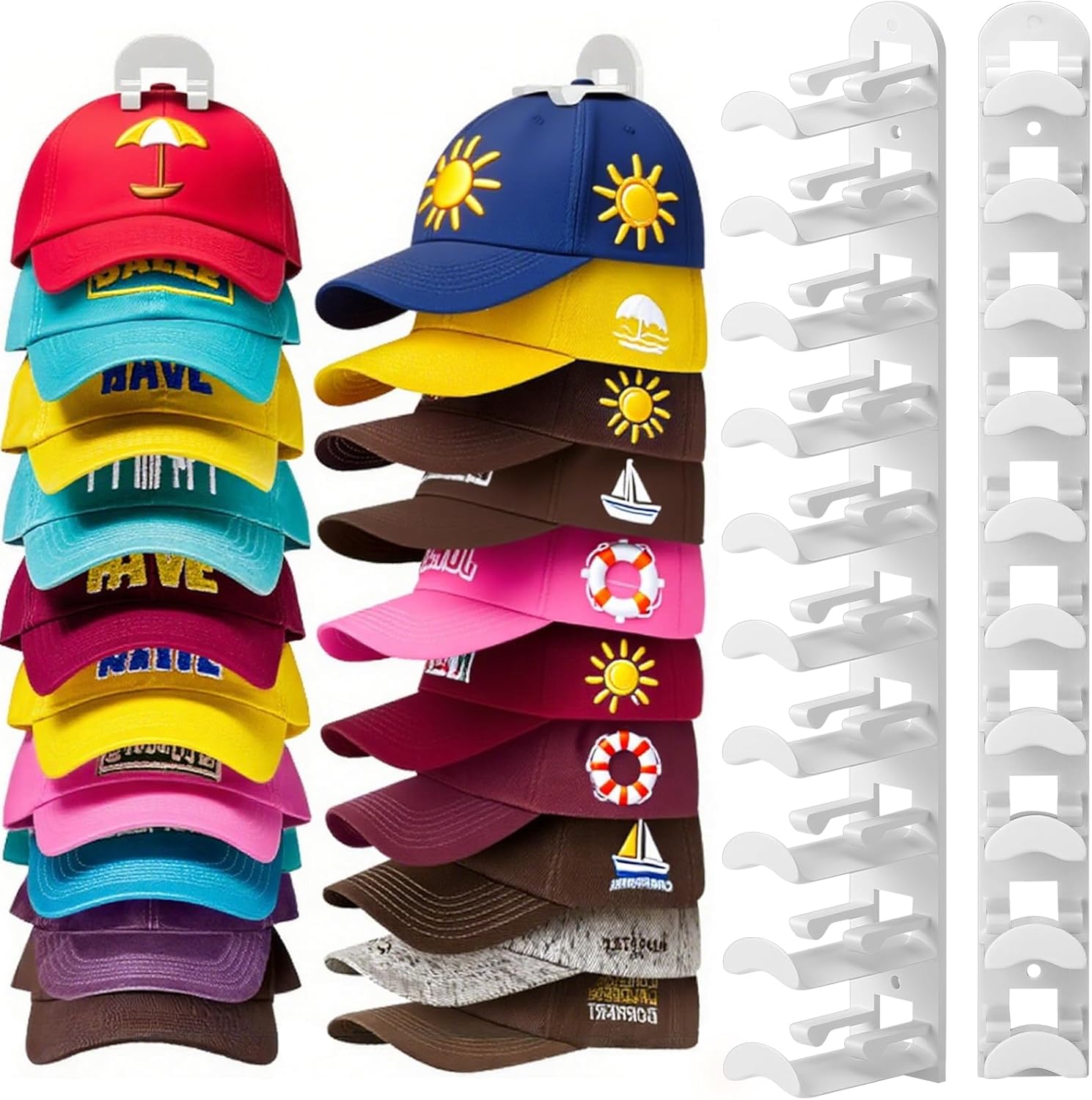 Yonsya 2 Pack Hat Hook Organizer for Baseball Caps, Hat Hang deal at Amazon