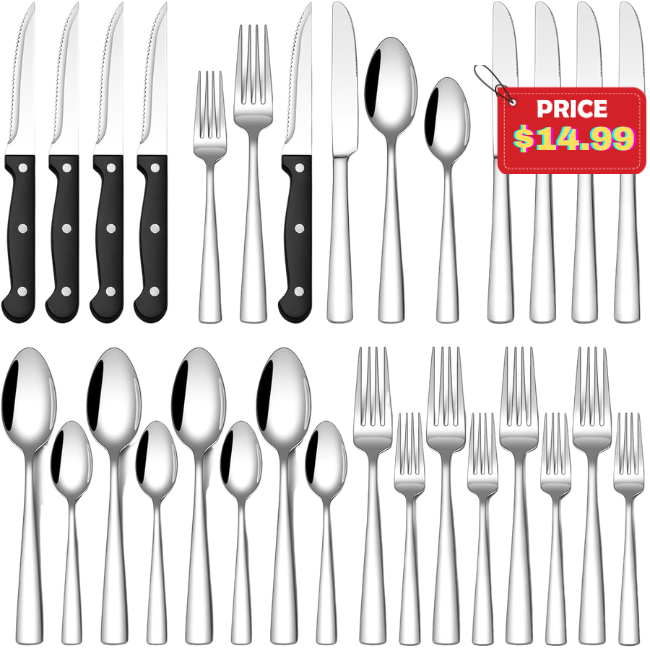 24-Piece Silverware Set Deal: Save 32%