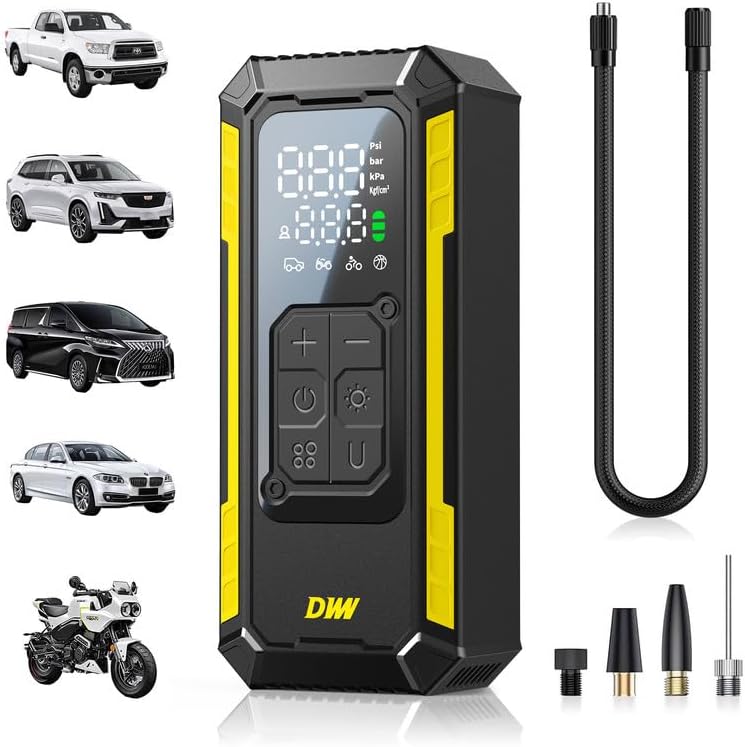 DWW Tire Inflator Portable Air Compressor on Amazon