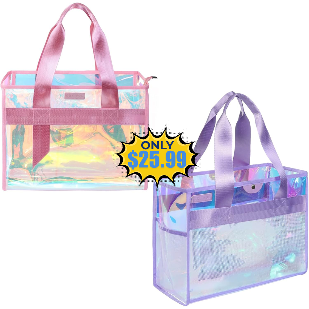 2-Piece 26L Iridescent Beach Bags Deal: Save 35%