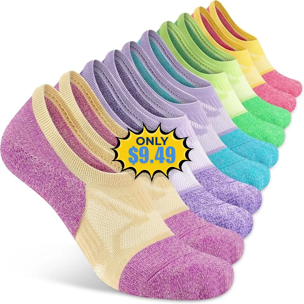 Gonii Womens No Show Socks 5 Pairs Deal