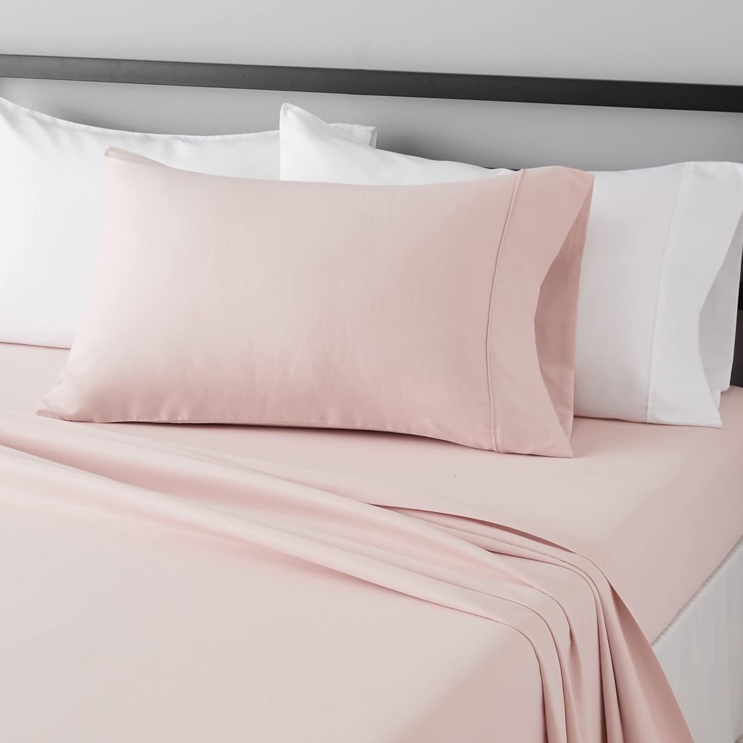 Amazon Basics Ultra-Soft, Breathable, Wrinkle Free Brushed M deal at Amazon