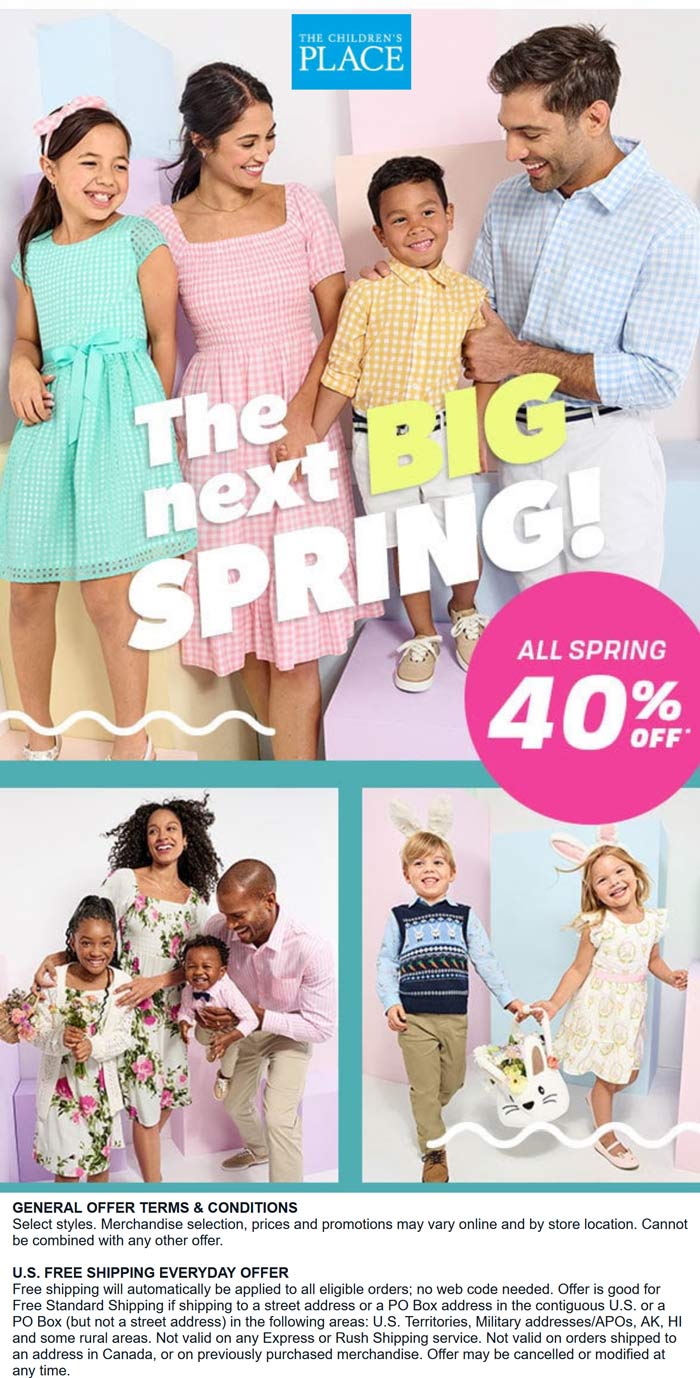 40% off Polos at The Children’s Place