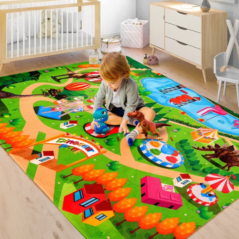 Nefoso Kids Play Mat Dinosaur Land Deal: Save $18.10 at Walmart