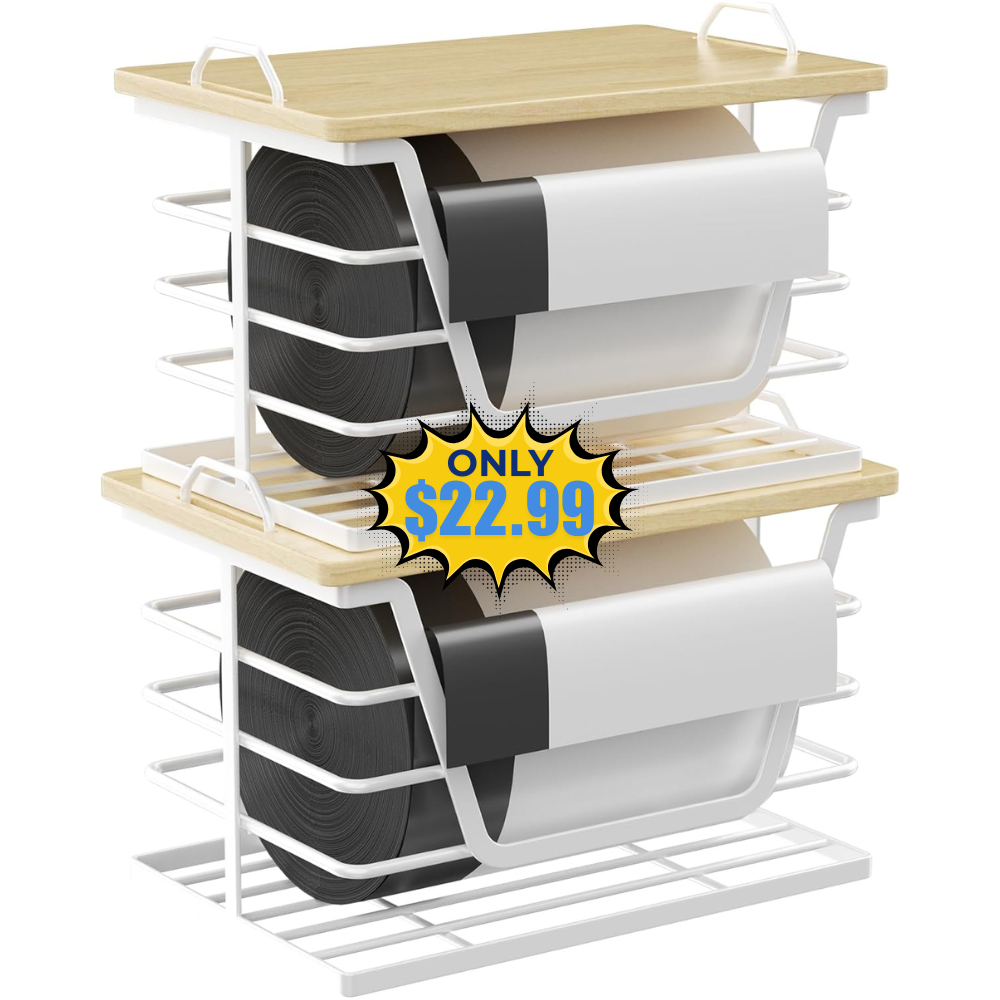 2 Pack Stackable Trash Bag Holders Deal