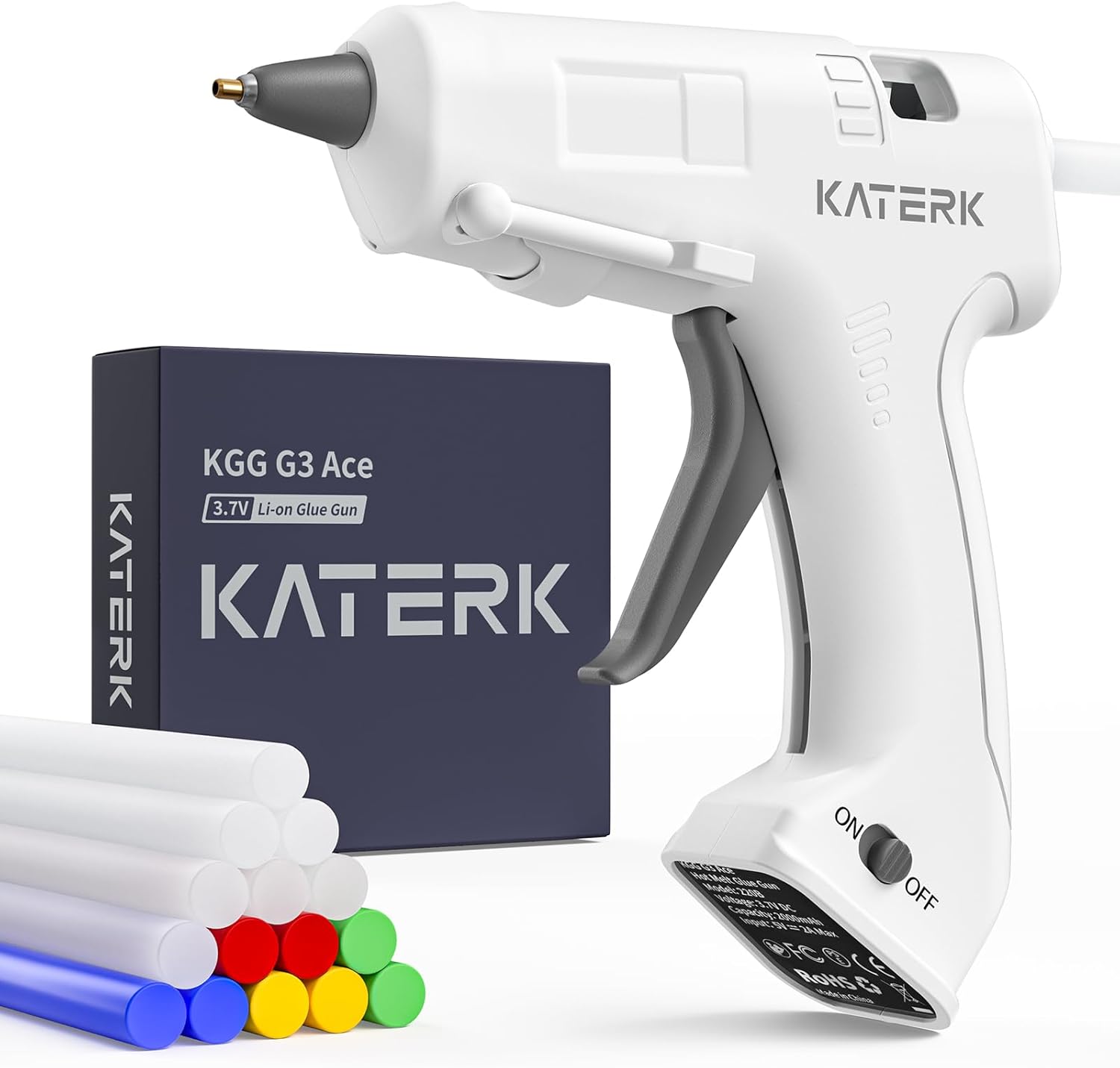Katerk 3.7V Cordless Hot Glue Gun Kit, 90s Fast Heating, Min deal at Amazon
