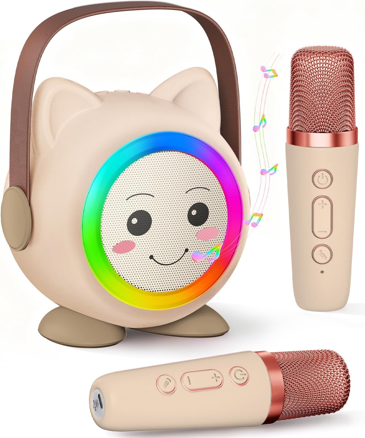 Mini Karaoke Machine Toy for Kids with 2 Wireless Microphones on Amazon