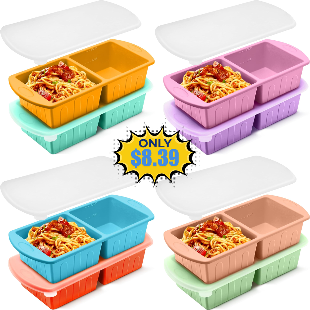 2 Pack Silicone Freezer Trays Free