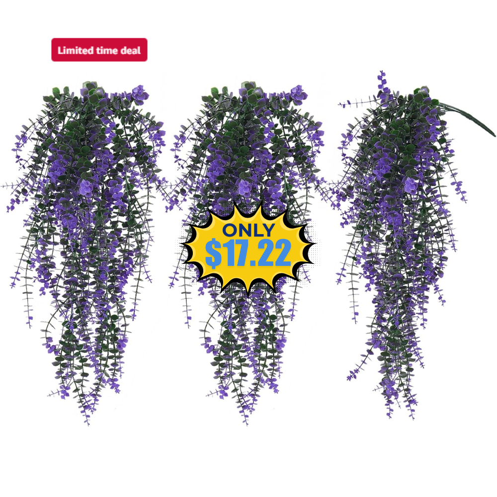 RECUTMS Fake Eucalyptus Hanging Plant Deal: Save 48%