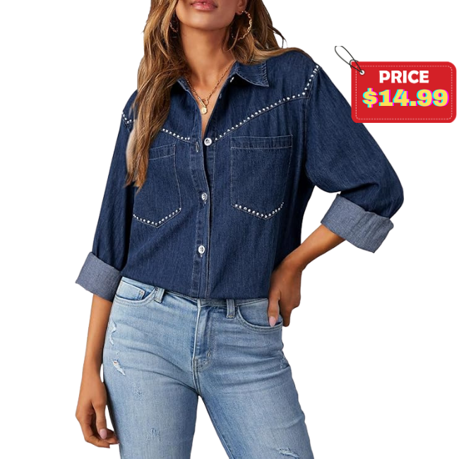 Button-Front Denim Shacket Deal: Save 50%