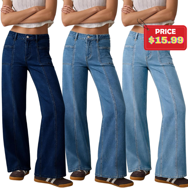 Women’s High Waisted Wide Leg Jeans Sale: Save 50%