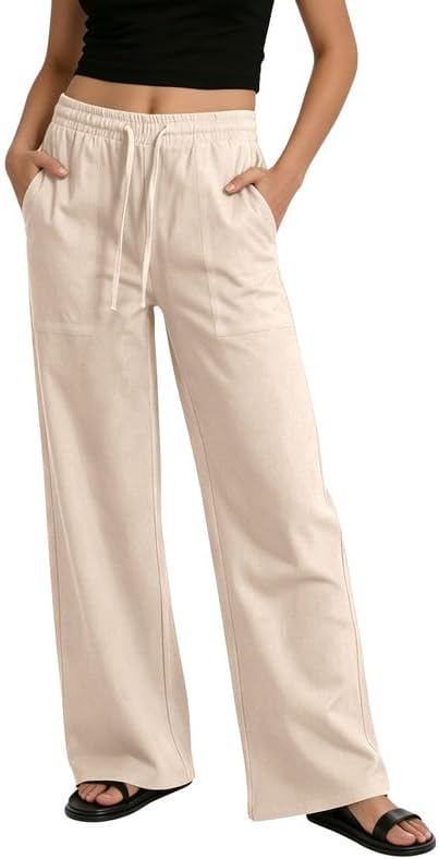 Keriffe Women’s Linen Wide Leg Pants Only $29.99 at Amazon