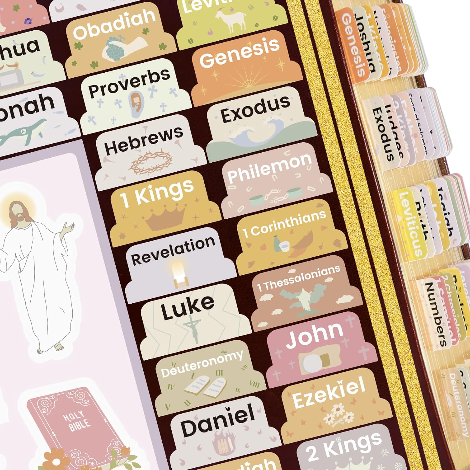 $3.99 Bible Tabs with Unique Stickers Laminated Only $3.49 at Amazon