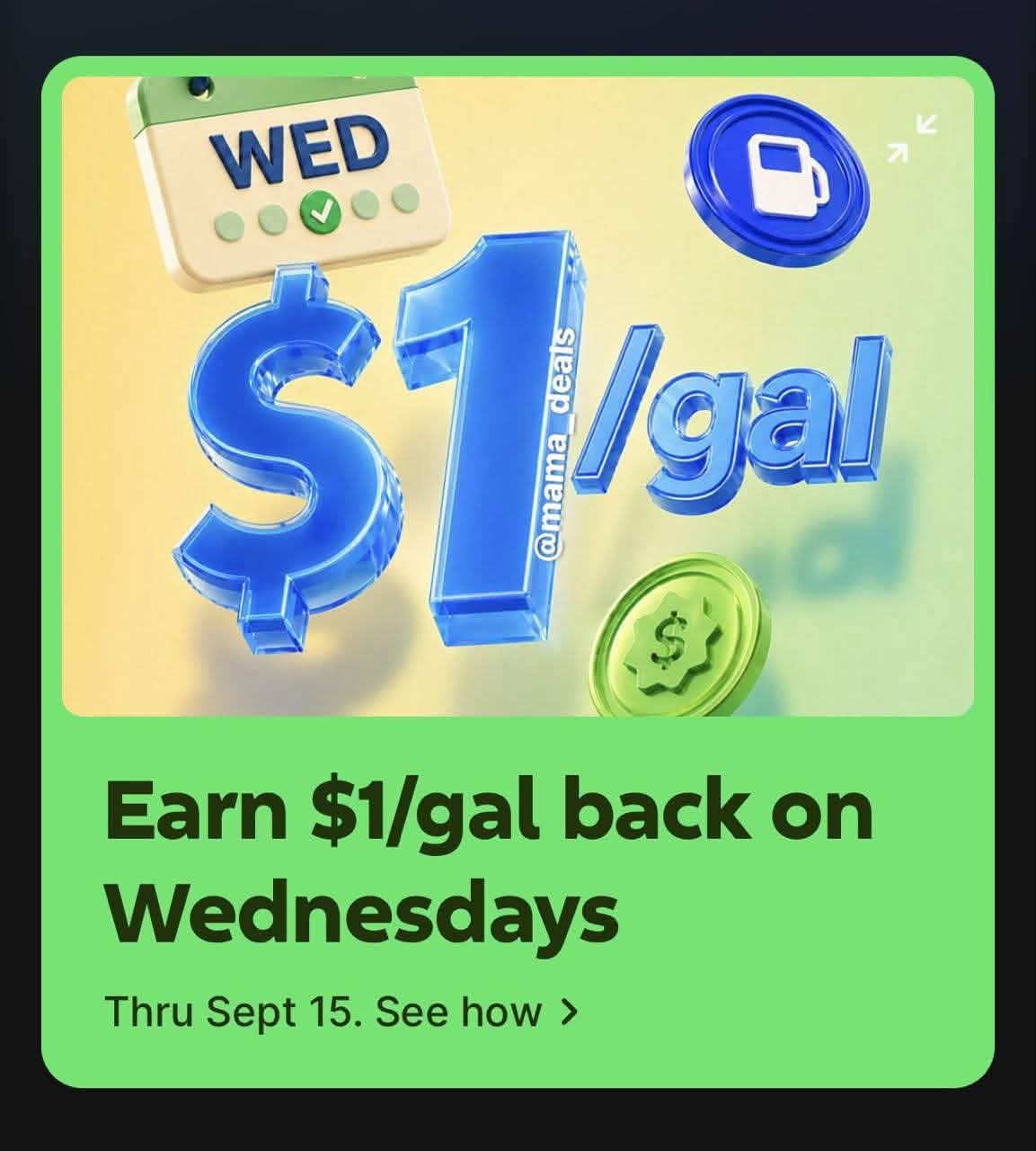 OnePay $1 Back Per Gallon on Wednesdays