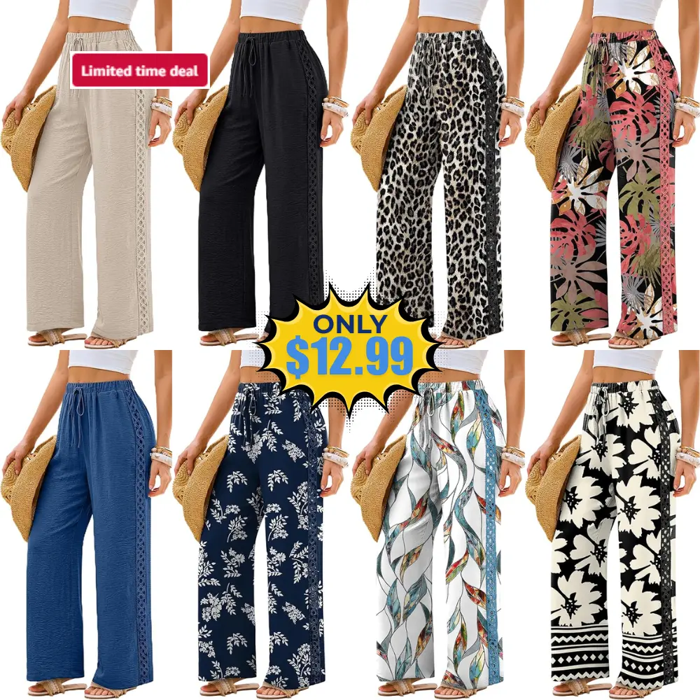 Sampeel Wide Leg Pants for Women Deal: Save 33%