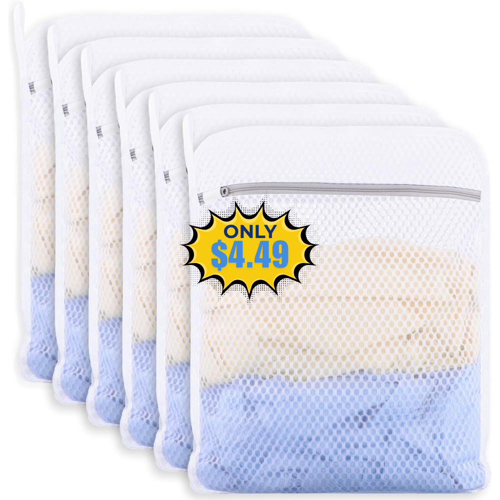 6-Pack Honeycomb Mesh Laundry Bags Deal: Save with OH8WSSIZ promo code