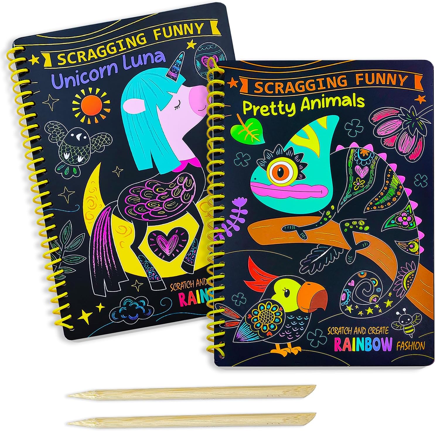 2 Pack Animal & Unicorn Scratch Art Only deal at Amazon