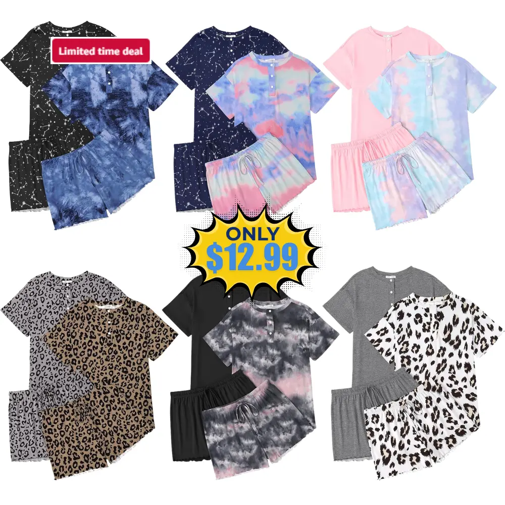 Ekouaer 2 Pack Womens Pajama Sets Deal: Save 50%