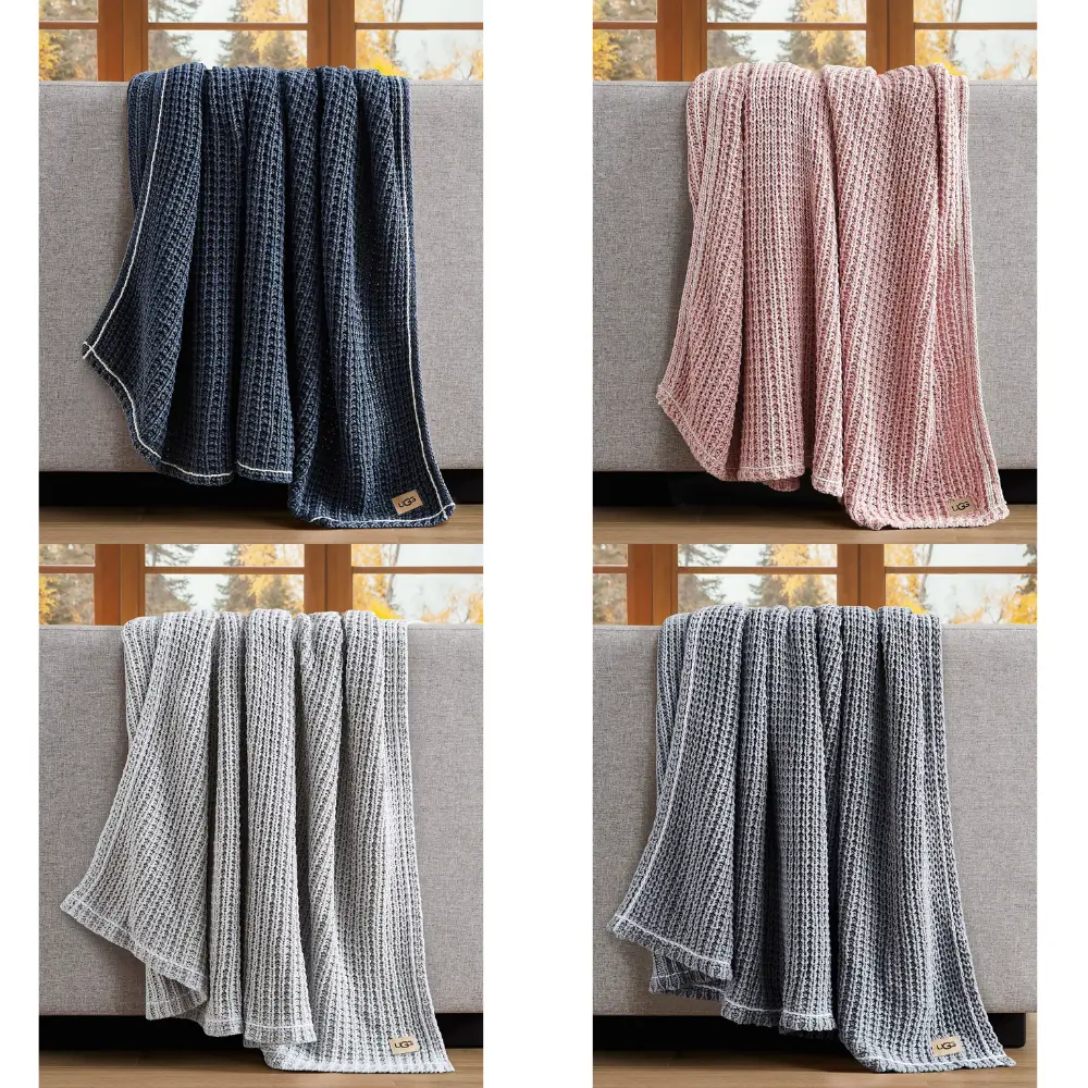 UGG Luna Cotton Waffled Knit Throw Deal at Macy’s: Save 50%