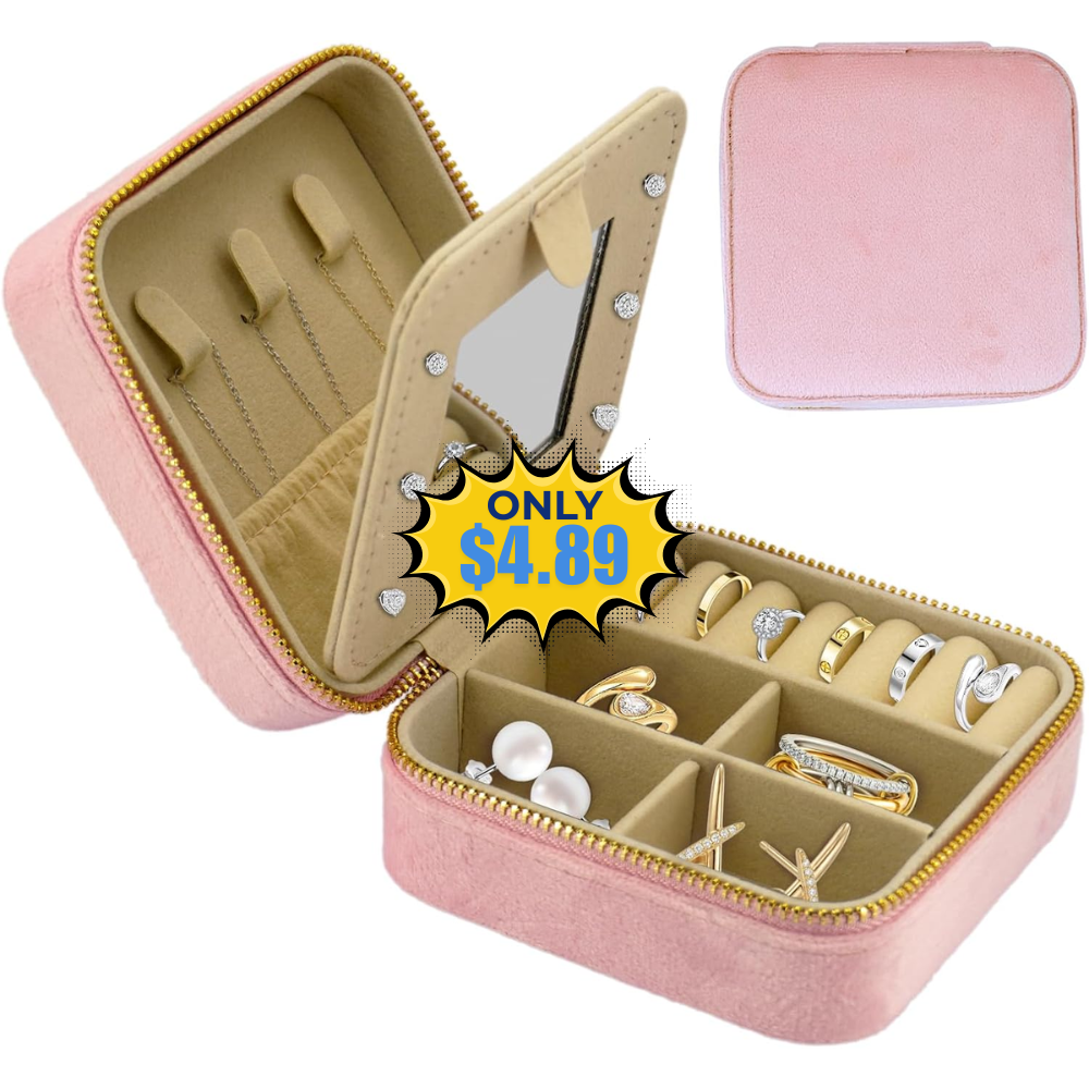 Portable Small Velvet Jewelry Organizer Deal: Save 46%
