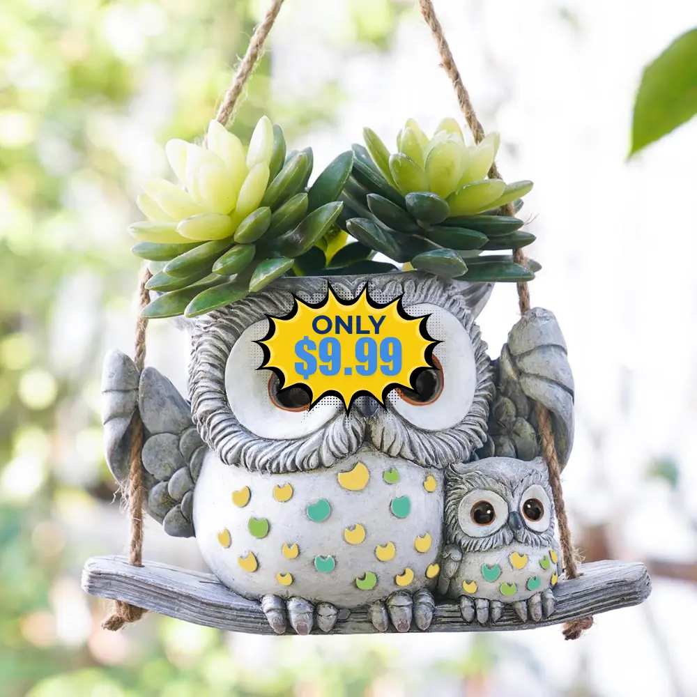 Swing Owl Hanging Planters Deal: Save 31%