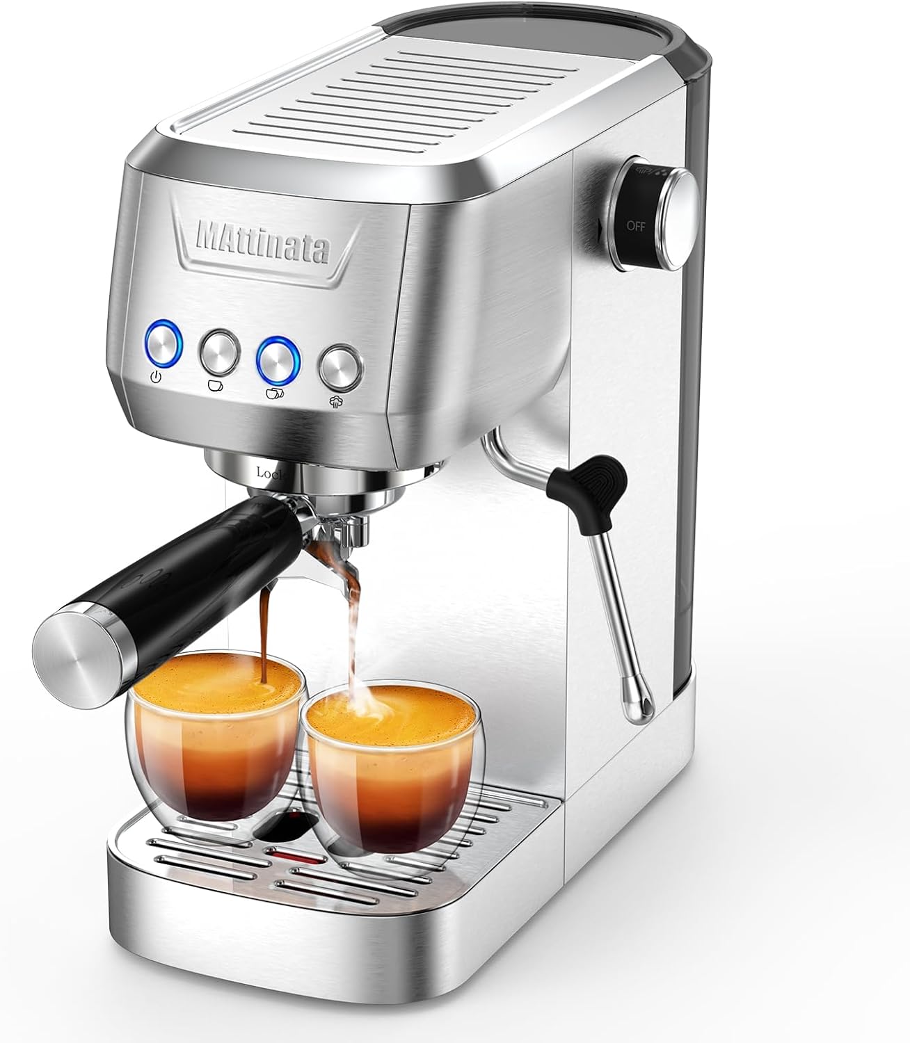 MAttinata Espresso Coffee Machine, Compact Espresso Maker 20 deal at Amazon