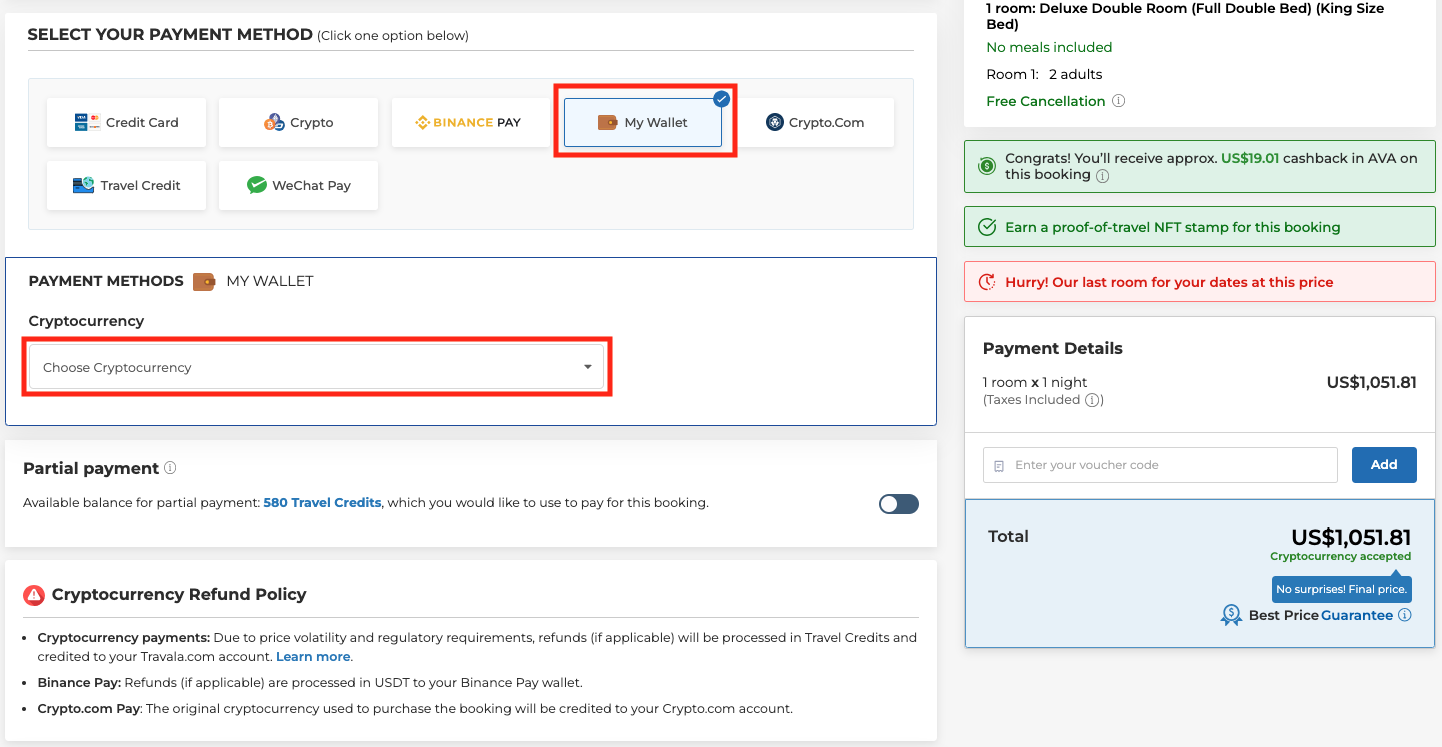 10% Wallet Credit Back On Deal at Booking.com