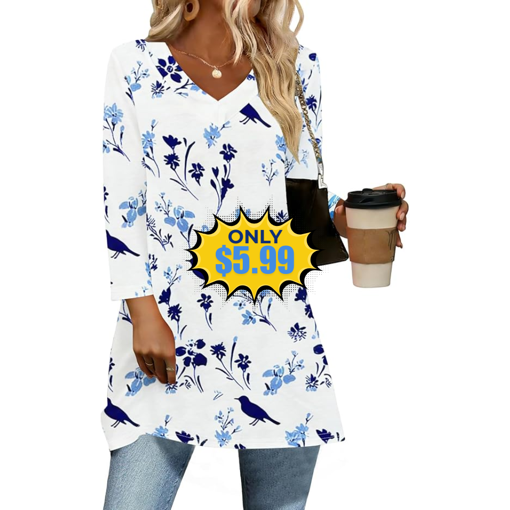 JomeDesign Womens Tops 3/4 Length Sleeve Deal