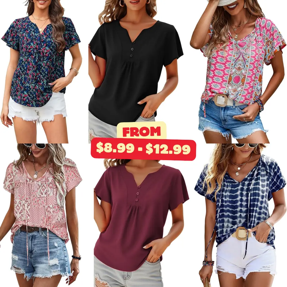 Angashion Women’s Summer Tops Deal: Save 10%