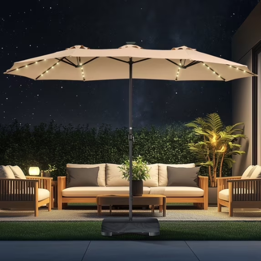 Walmart Patio & Garden Pick: ft Patio Double-Sided Umbrella deal at Walmart