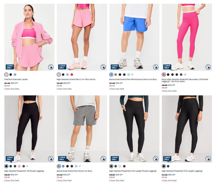 Old Navy Activewear Sale: Up to 50% Off for the Fam