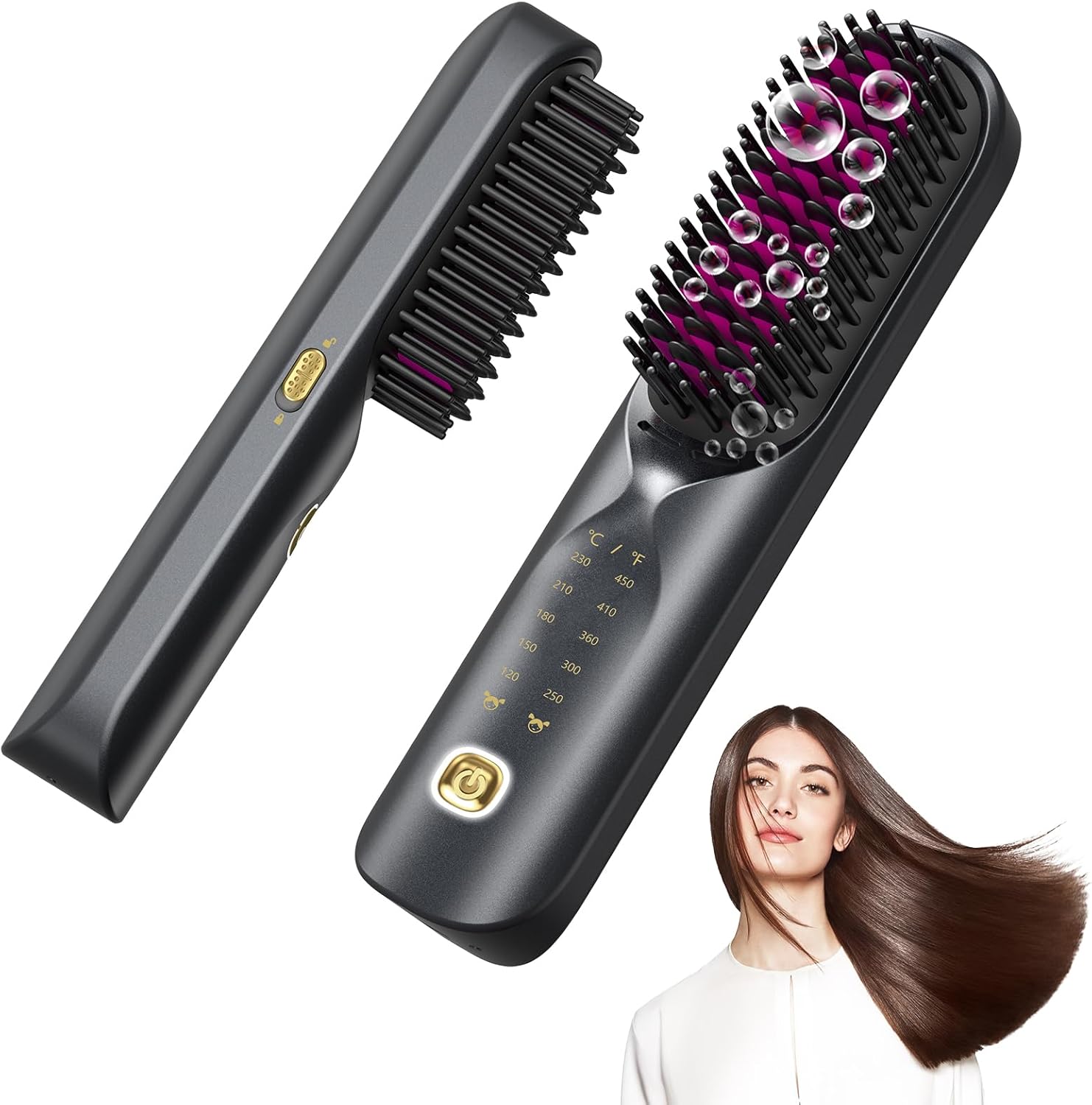 Portable Hair Straightening Brush Deal: Save at Amazon