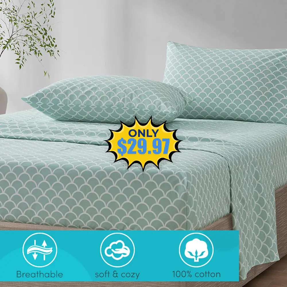 Comfort Spaces 100% Cotton Sheet Set Deal: Save 21%