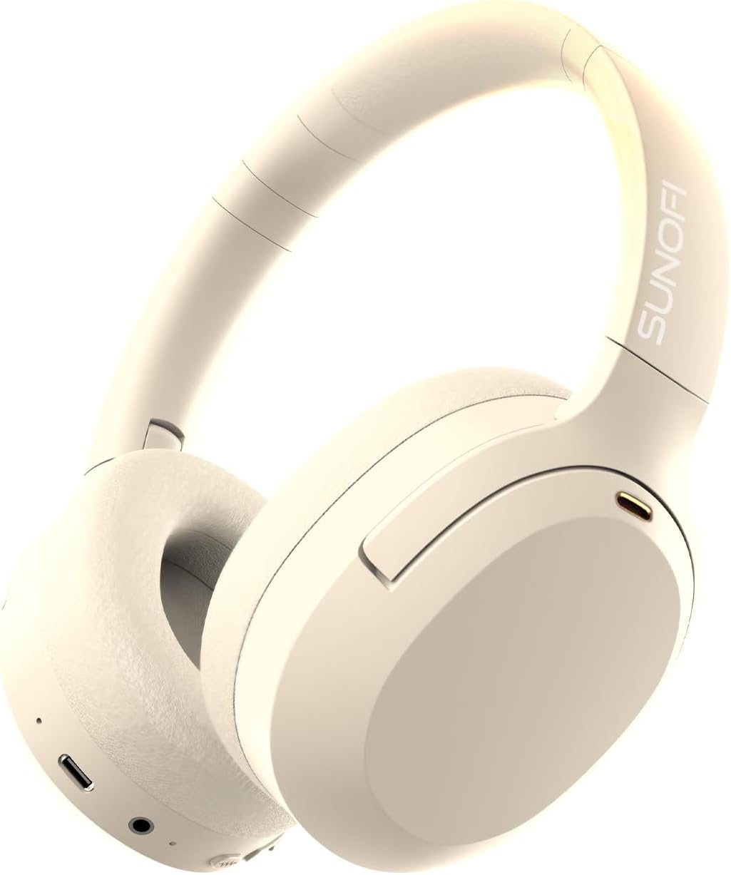 SunoFi Hybrid Active Noise Cancelling Headphones, Wireless O deal at Amazon