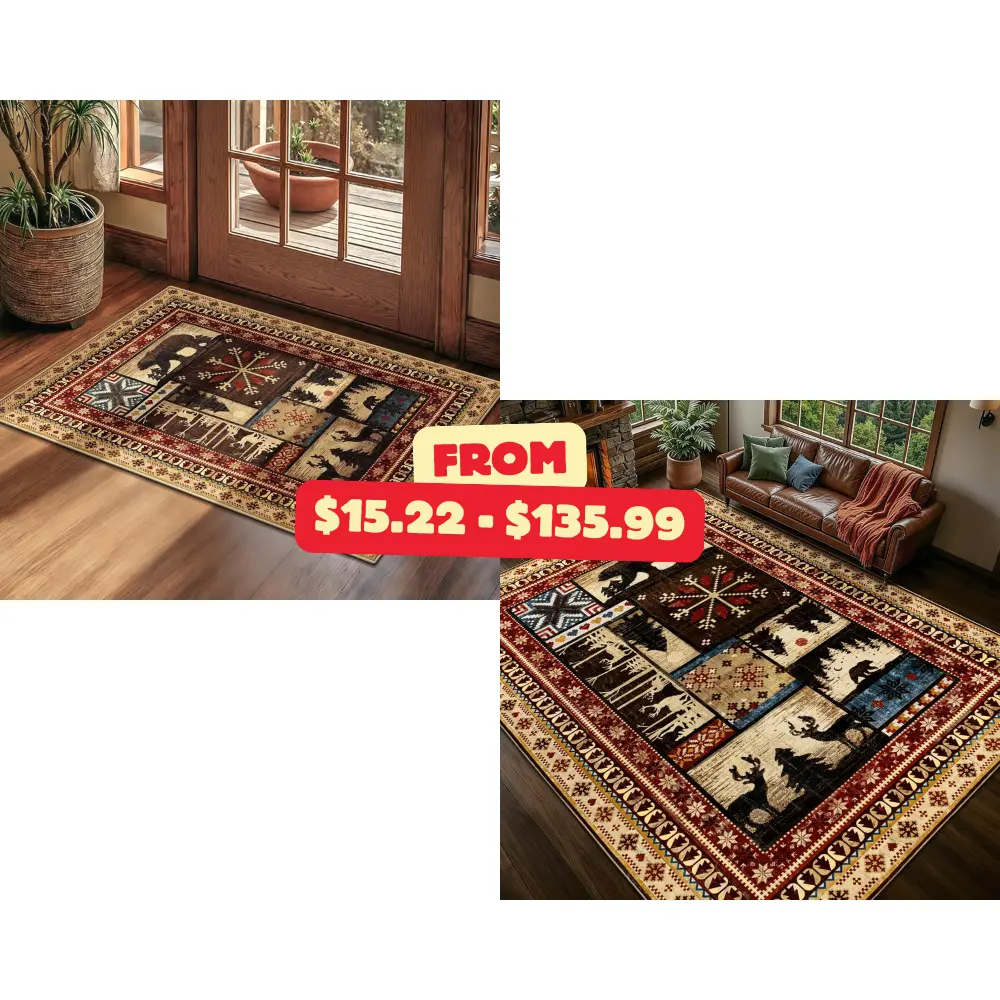Rustic Area Rug Washable Deal: Save 15%