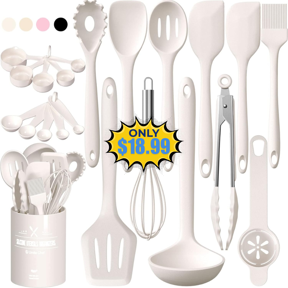 22Pcs Silicone Cooking Utensils Set Deal: Save 24%