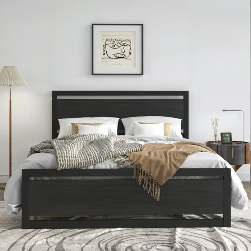 Walmart Daily Pick: Amolife Metal Platform Bed Frame w/ Wood deal at Walmart